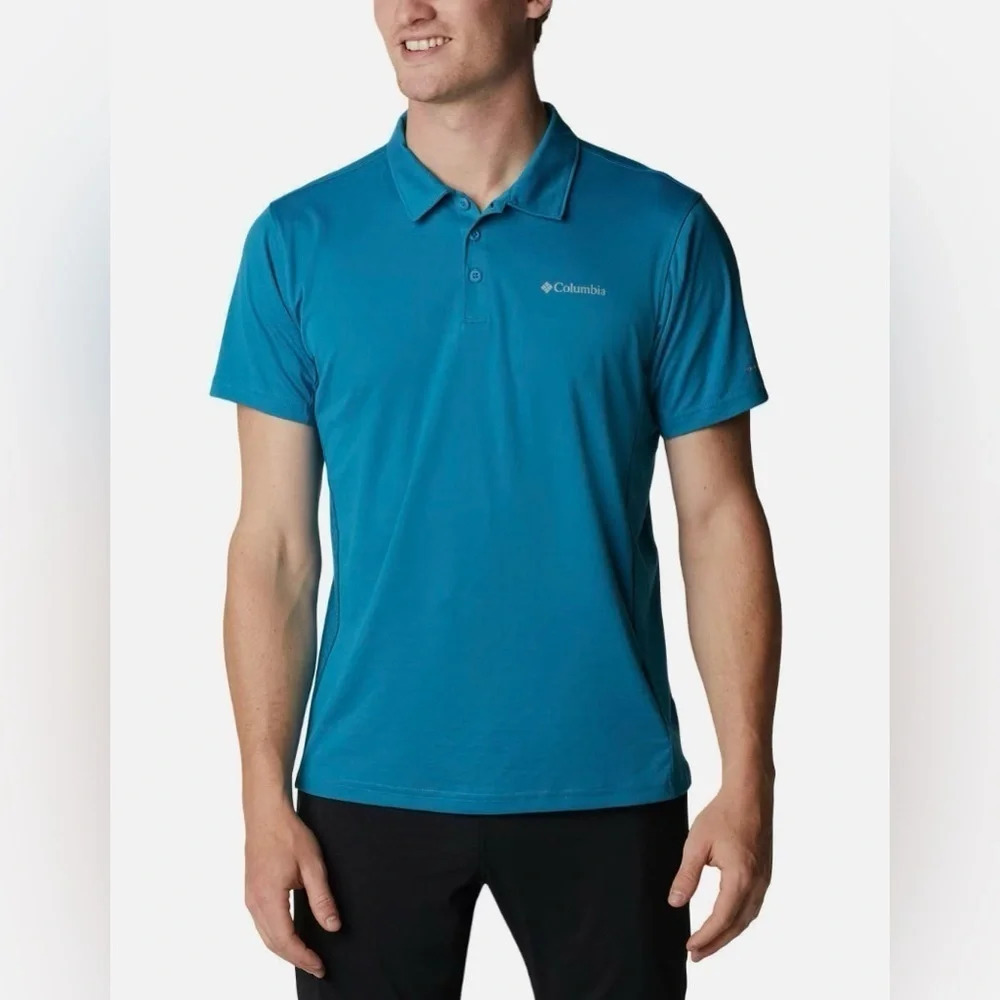 Columbia Omni-Wick Turquoise Polo, Very Good Condition, Size XL